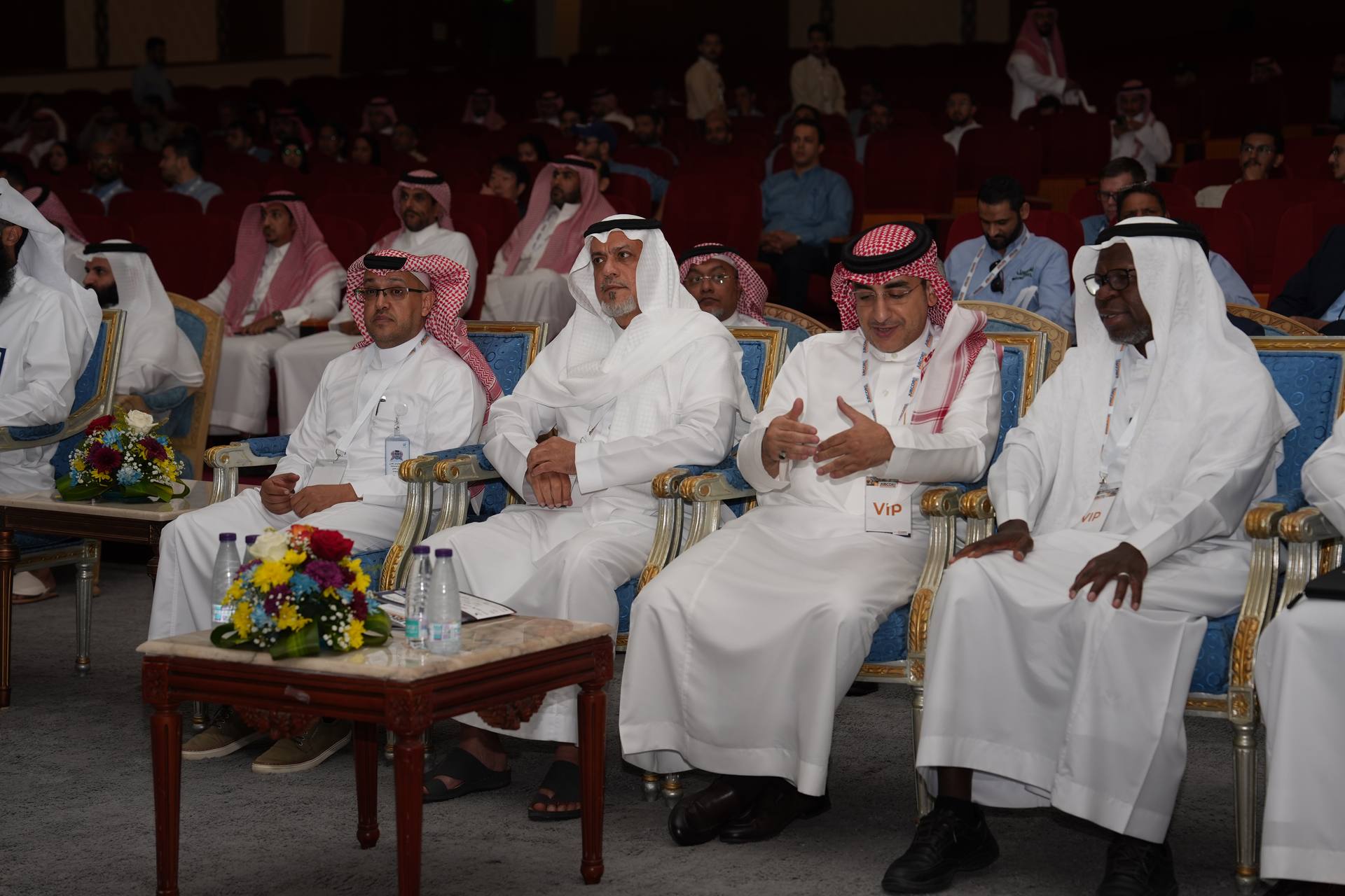 VIP guests watching the session