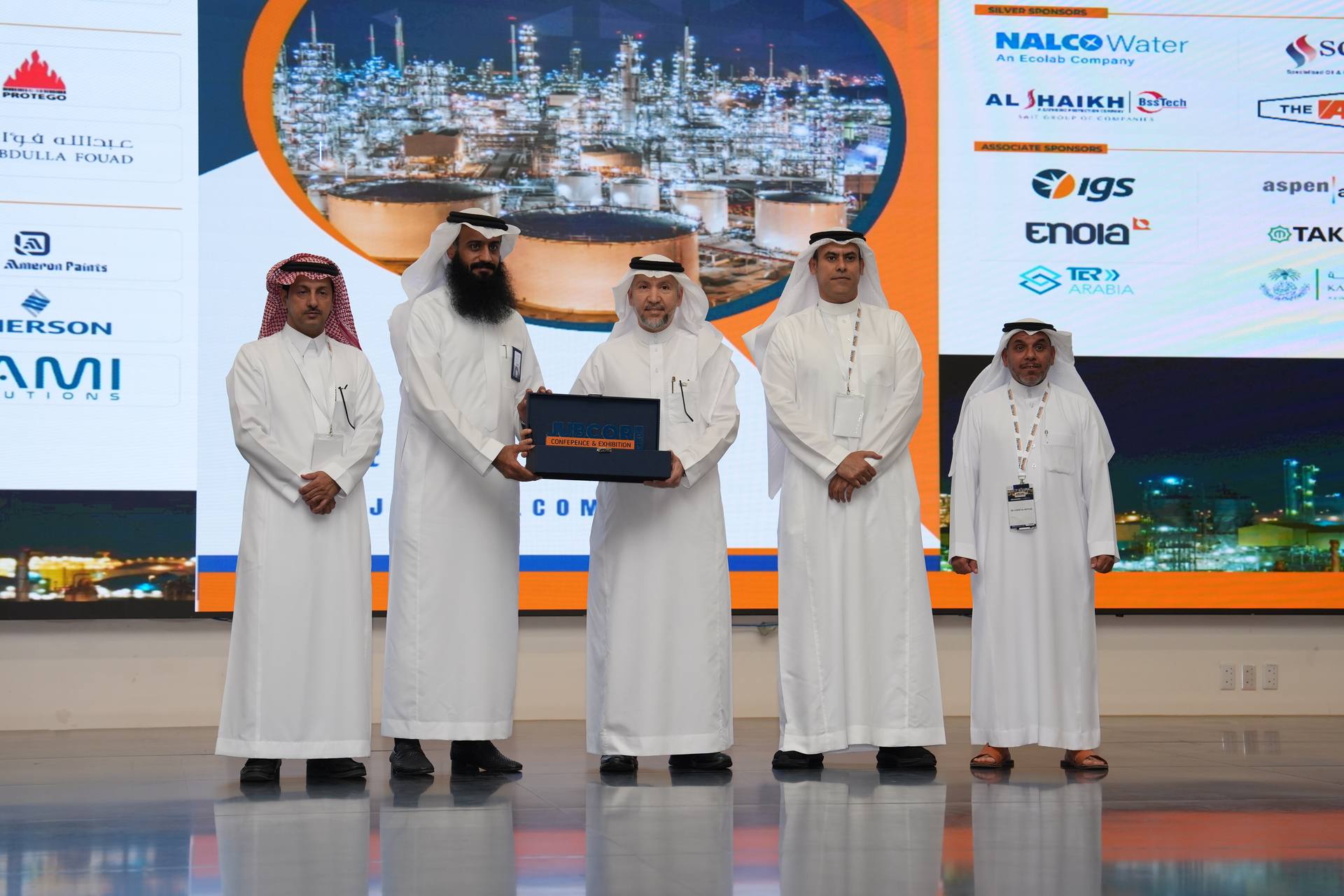 Shield presentation on stage