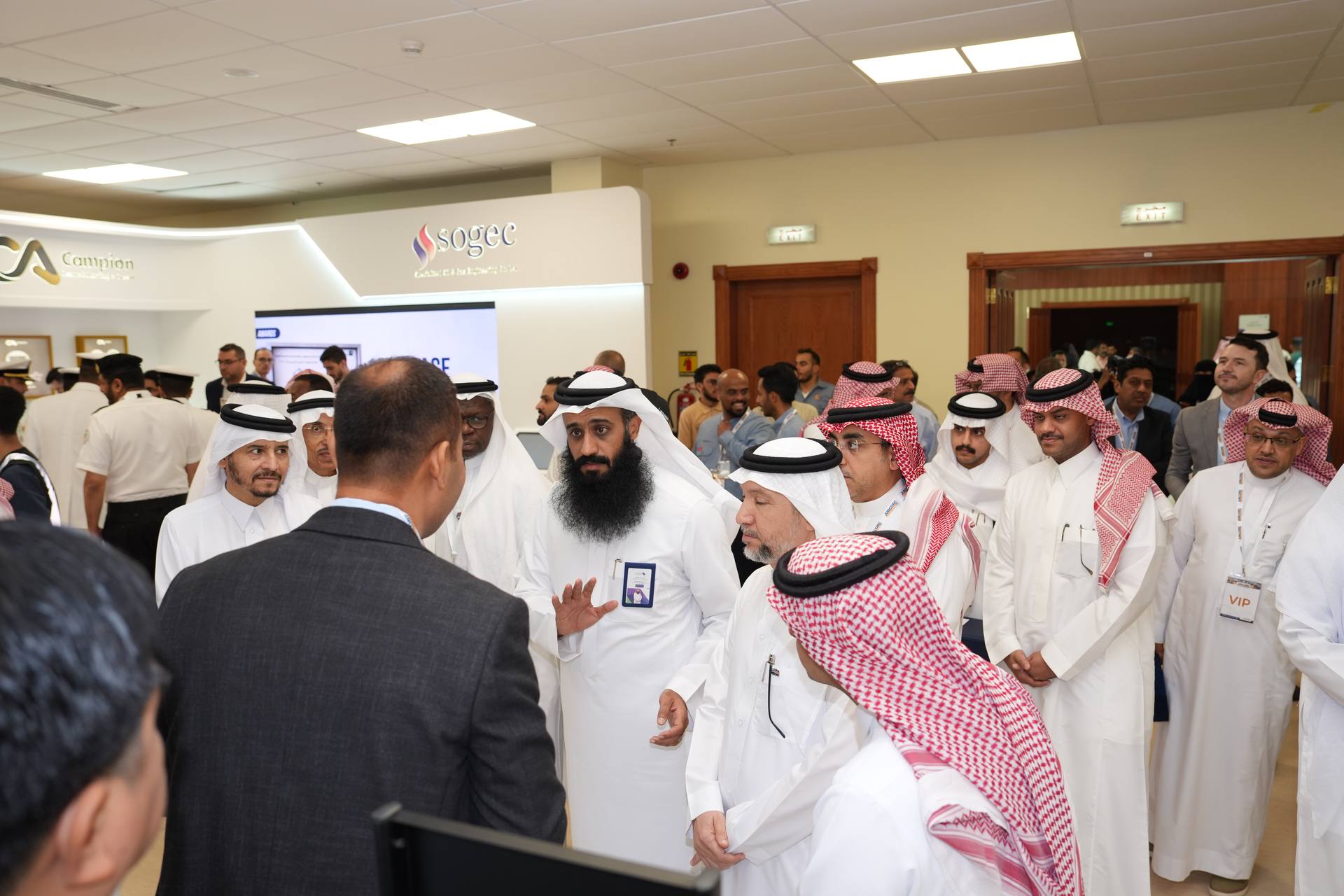 VIP guests touring the exhibition