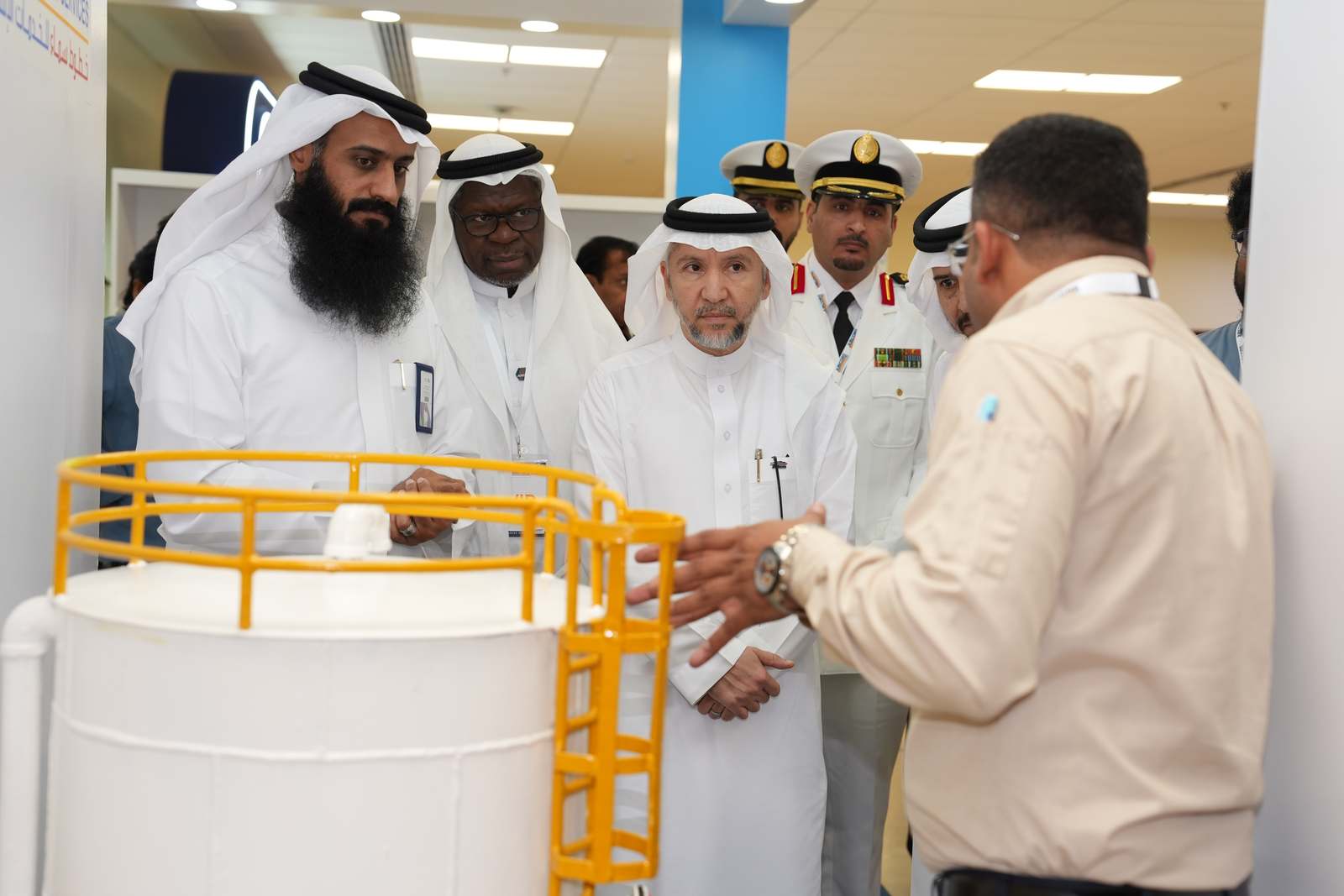 VIP delegation viewing an equipment demonstration