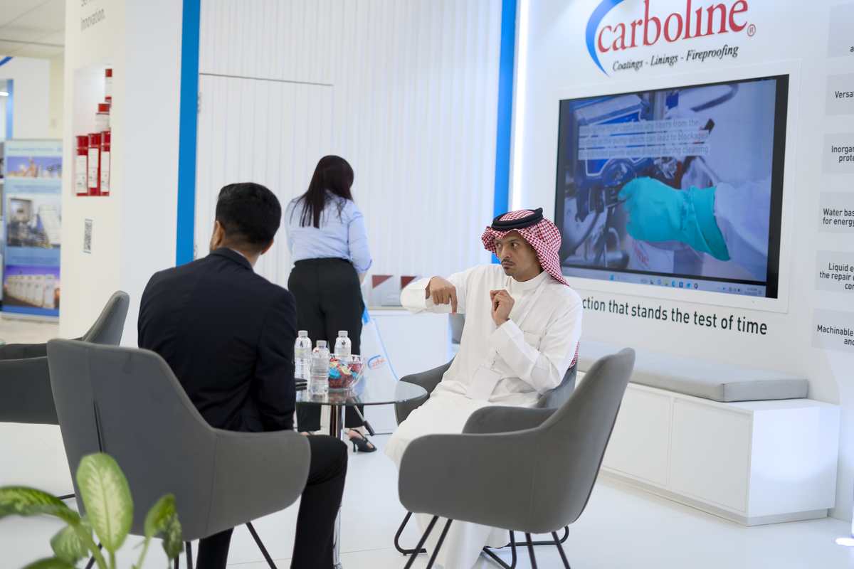 Attendee at the Carboline coatings and linings booth